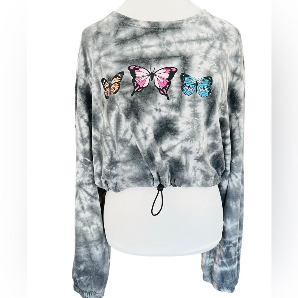 Streetwear Society Gray/ White Tie-Dye French Terry lightweight sweatshirt sz M.
